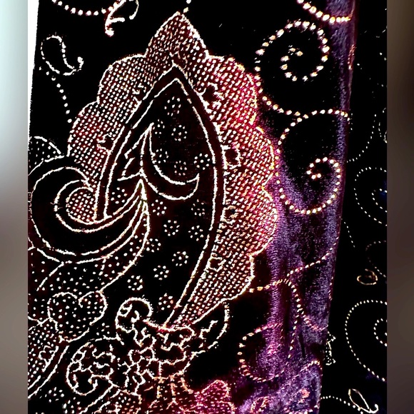 Scott McClintock Vintage Evening Velvet Blazer Jacket Black Gold 10 - Picture 10 of 12